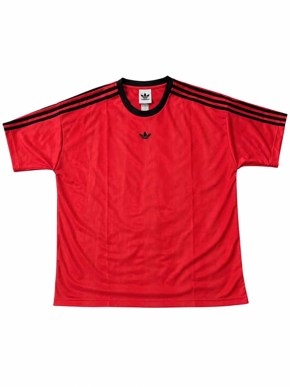 adidas Red and Black Trefoil Short Sleeve Jersey